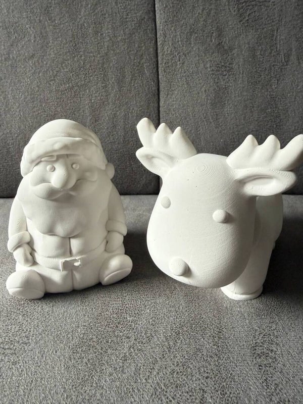Weihnachtsduo – Santa & Rentier im Set