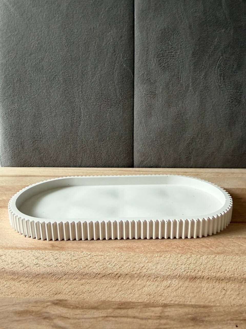 Deko-Schale oval, gerillt