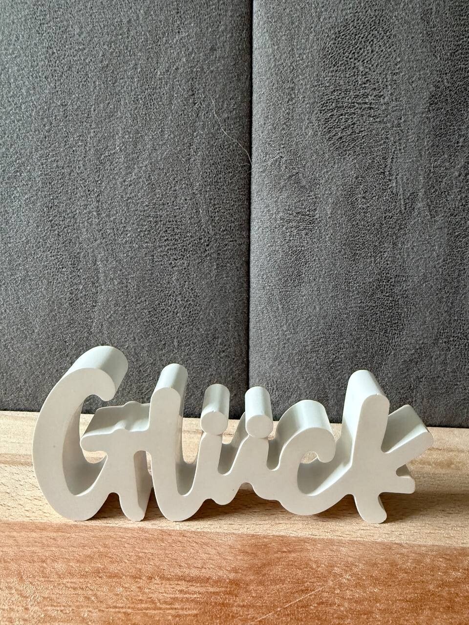 Schriftzug Aufsteller "Glück"