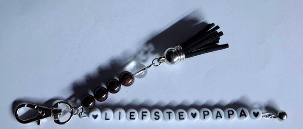 Sleutelhanger "Liefste Papa" / Granaat