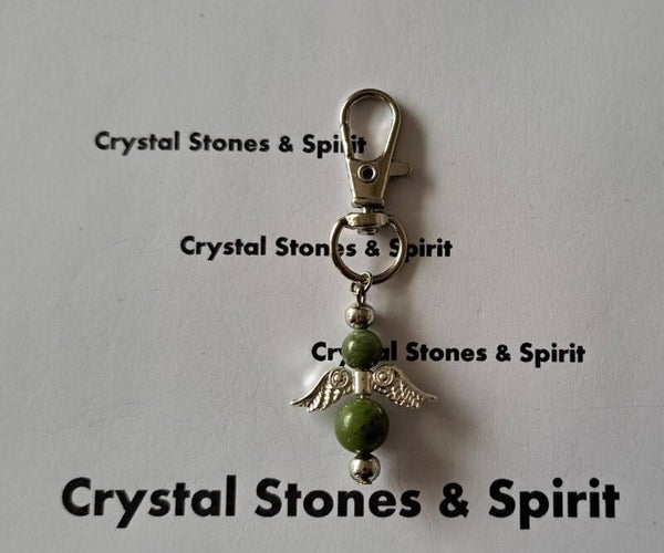 Sleutelhanger "Jade" Beschermengel zilverkleurig