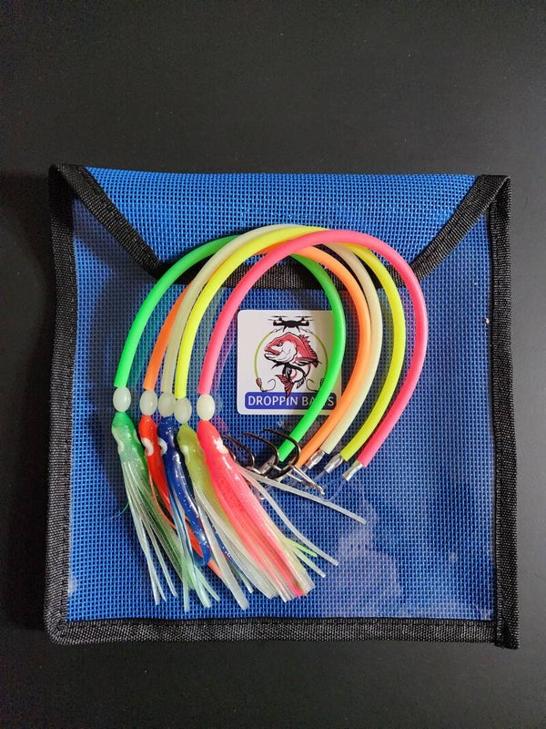5 PACK ASSORTED COLOUR OCTOPUS TRACE AND BAG