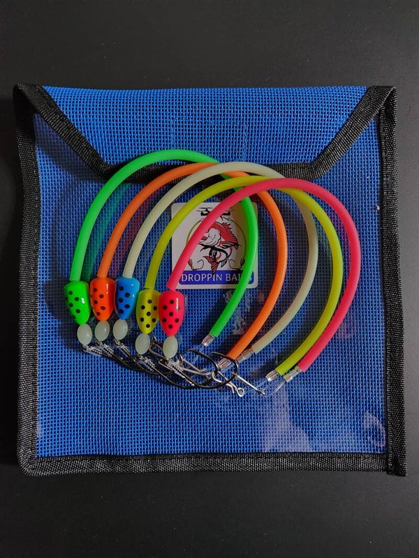 5 PACK ASSORTED COLOUR BULLET TRACE AND BAG