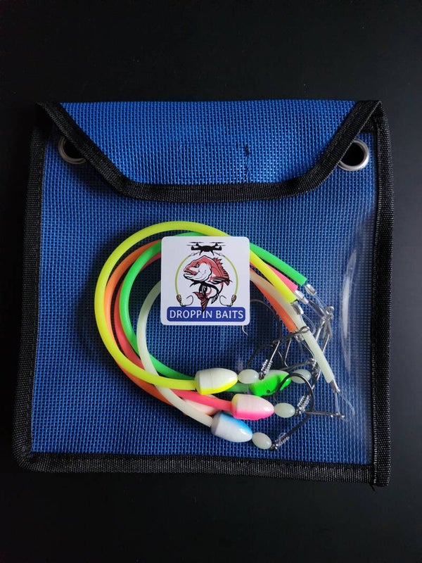 5 PACK ASSORTED COLOUR BULLET TRACE & LURE BAG
