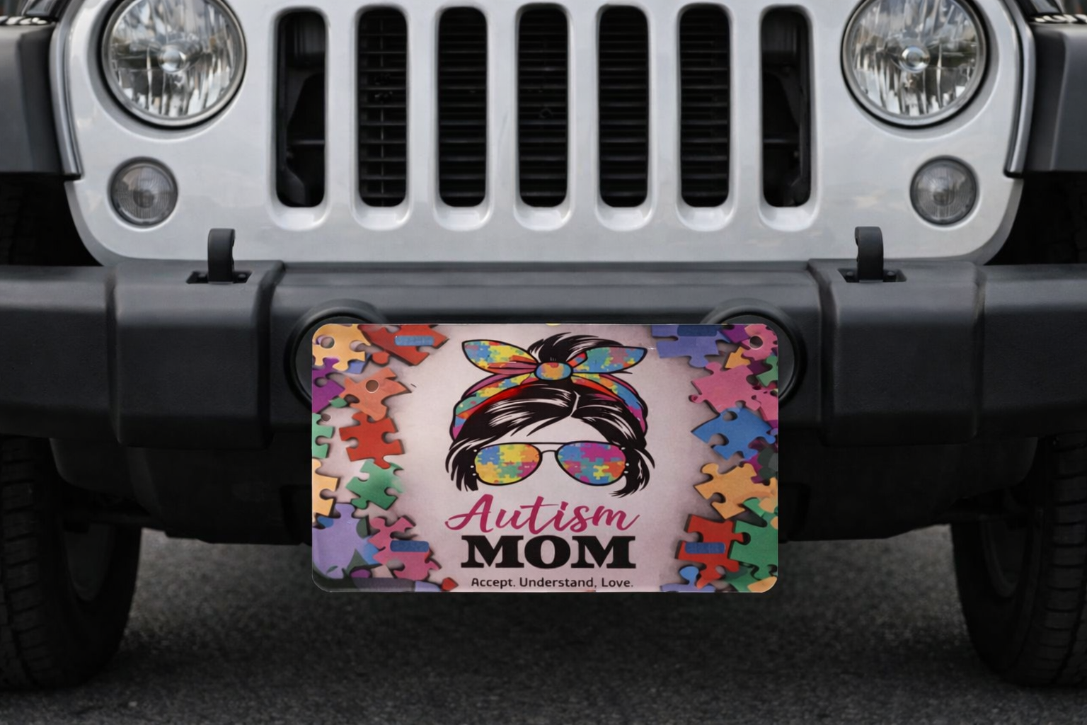 Autism Mom License Plate - Awareness Design (6"x12")