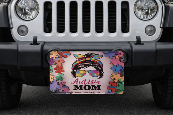 Autism Mom License Plate - Awareness Design (6"x12")