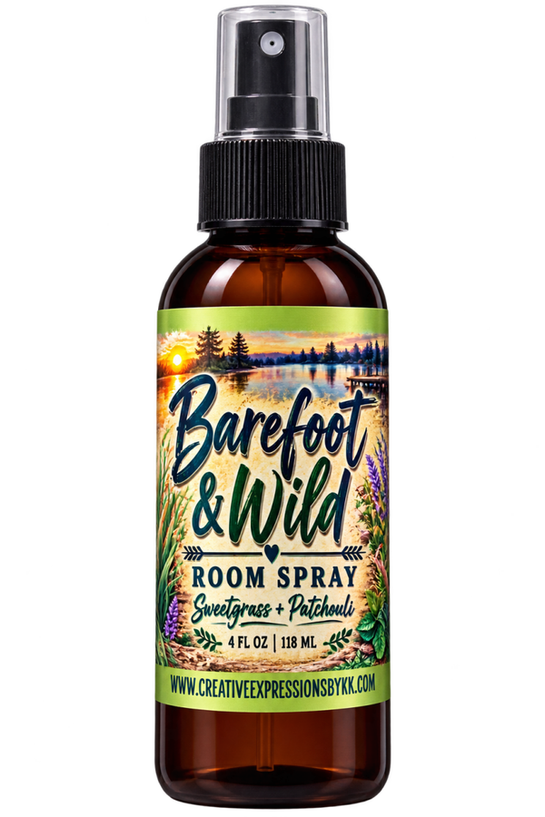 Barefoot and Wild Odor Eliminator Room Spray 4 oz  - Sweet Grass & Patchouli