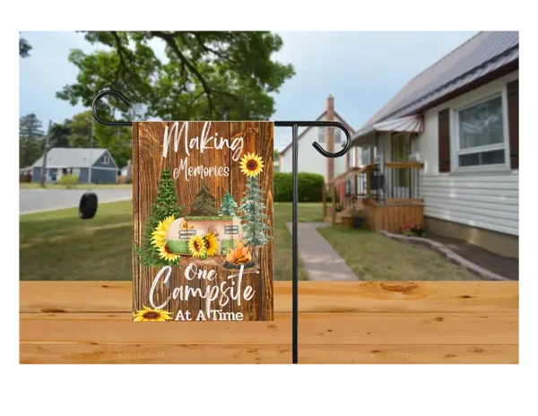 Garden Flag | Single Sided | Making Memories Happen One Campsite at a time