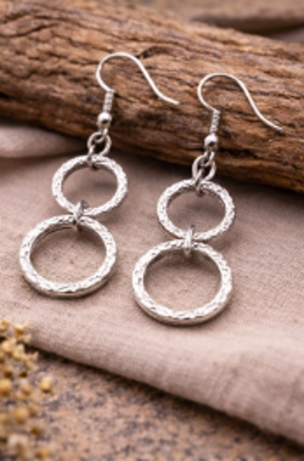 Earrings: "Silver Drops" - Sterling Silver Findings