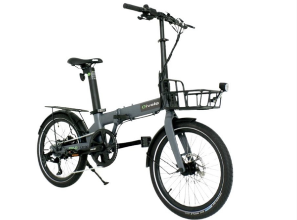 Qivelo Foldflex – matowy szary – elektryczny rower składany