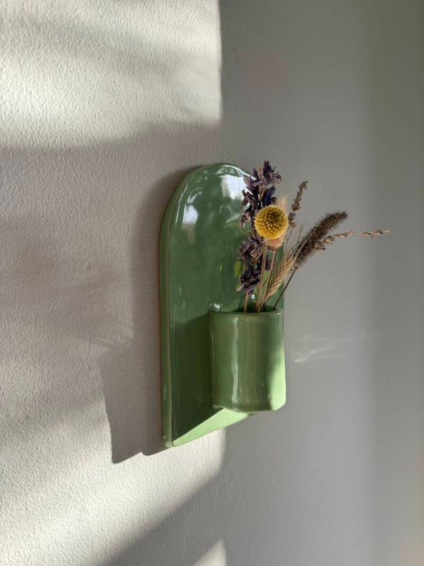 Keramische Wandvaas | Light Green