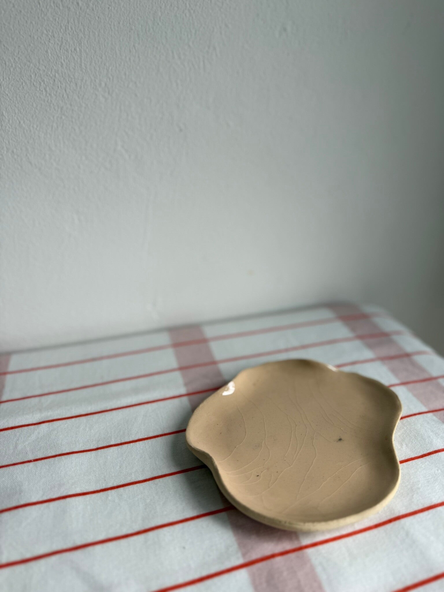 Organic Shaped Dish | Pure Cream