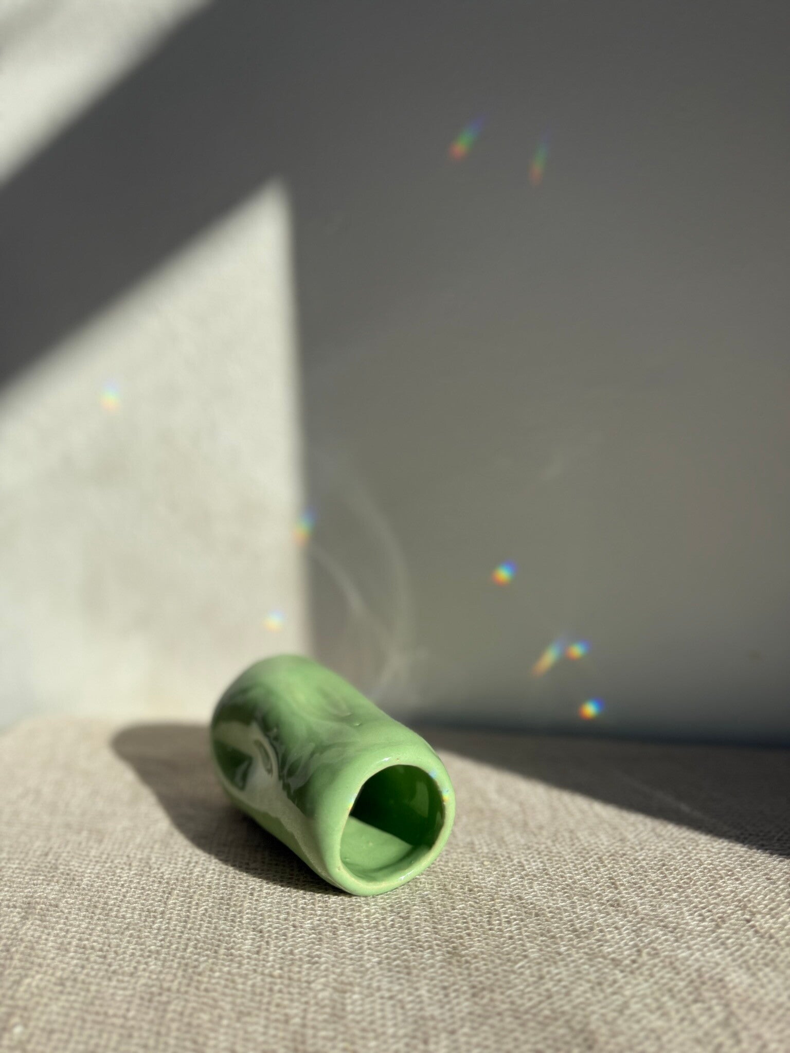 Dimpled Sphere Vase | Light Green