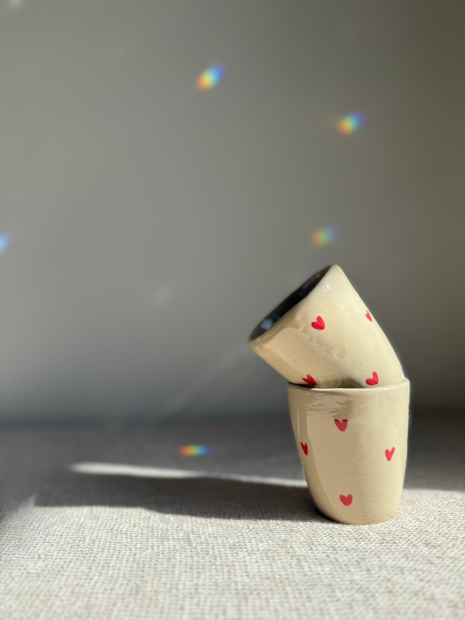 Heart-Around Coffee Duo | Cream