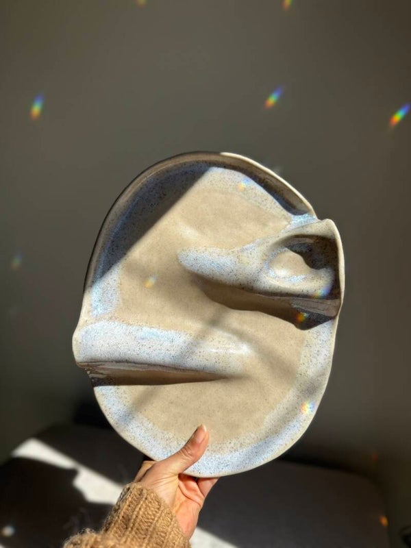 Wavy Plate XL | Sandy Blue
