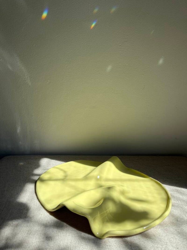 Wavy Plate XL | Lemon