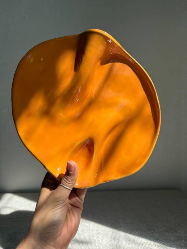 Wavy Plate | Tangerine