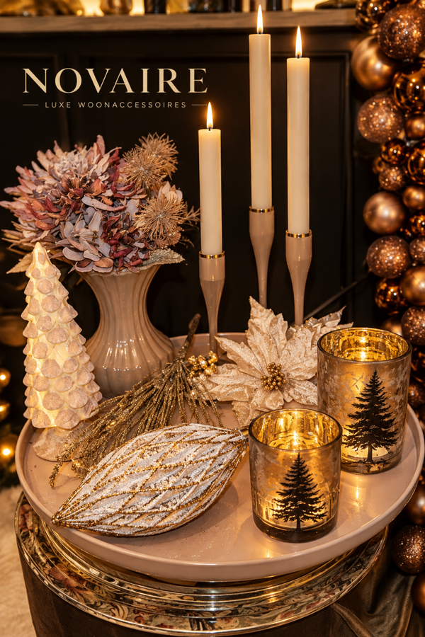 Golden Winter Elegance – Complete Kerstdecoratieset