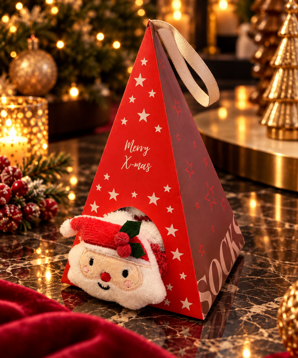 Naam: Merry X-Mas Kerstsokken in Luxe Geschenkverpakking – Kerstman