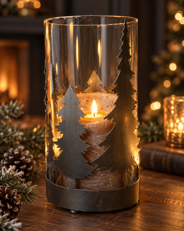 Windlicht Winter Forest – met PTMD LED Kaars