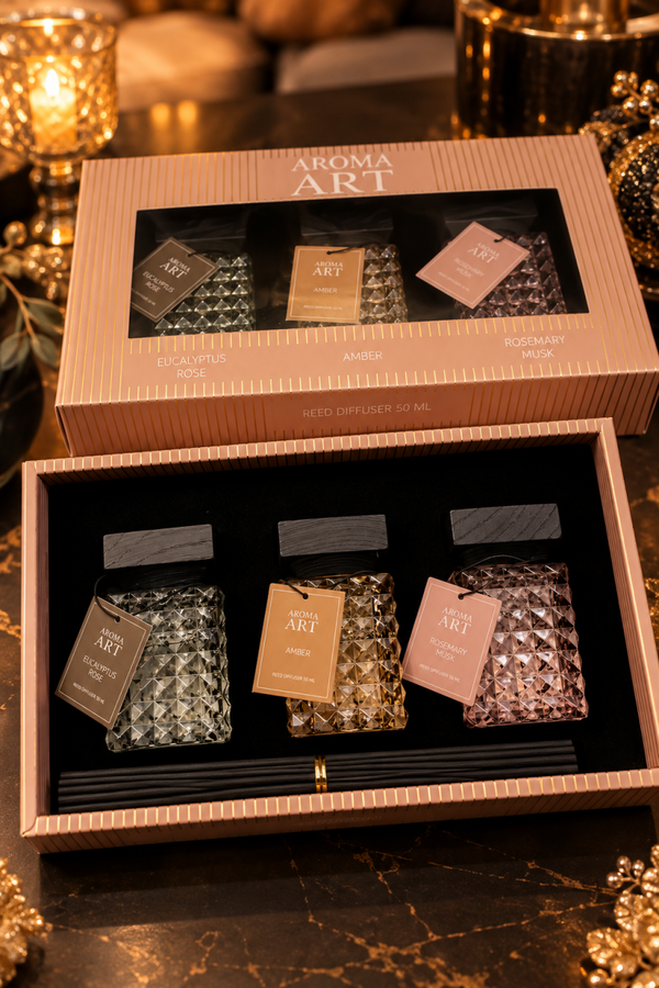 Aroma Art – Luxe Geurstokjes Giftset 3 x 50 ml
