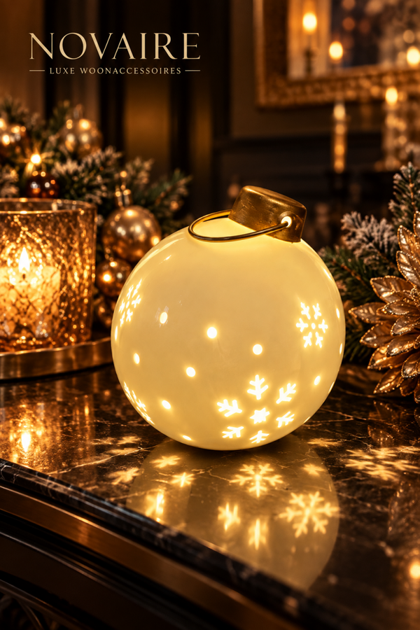 Winter Glow – Sfeerlantaarn met Sneeuwvlokken