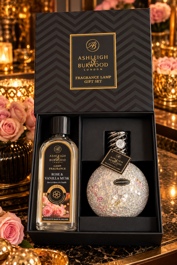 Rose & Vanilla Musk Luxury – Exclusieve Ashleigh & Burwood Geurlamp Giftset