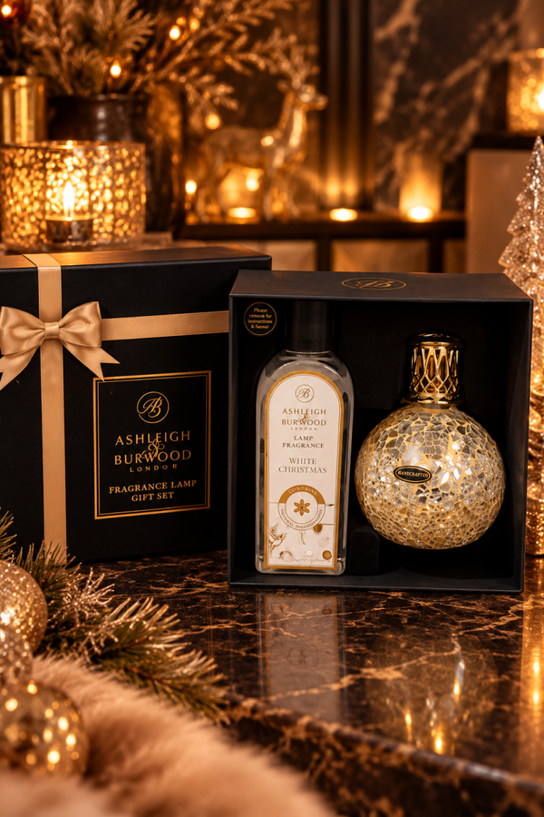 White Christmas Luxury – Exclusieve Ashleigh & Burwood Geurlamp Giftset