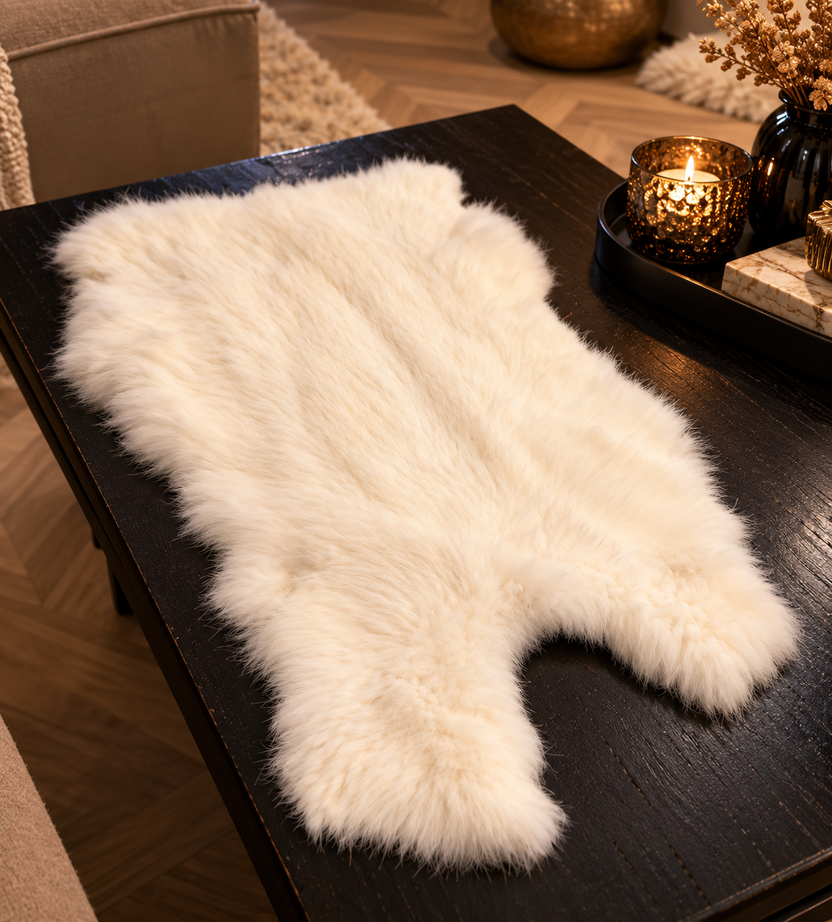 Snow Bunny – Wit Konijnenbontje