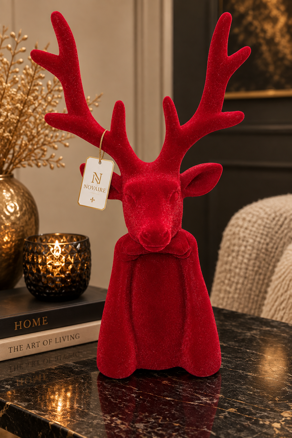 Ruby Reindeer – Luxe Kerstdecoratie