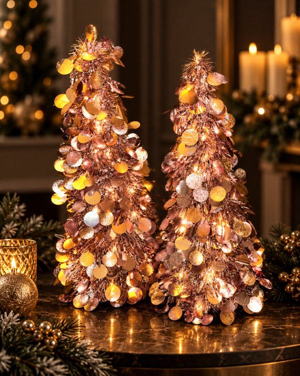 Pink Sparkle – Luxe Kerstboompjes Lichtroze