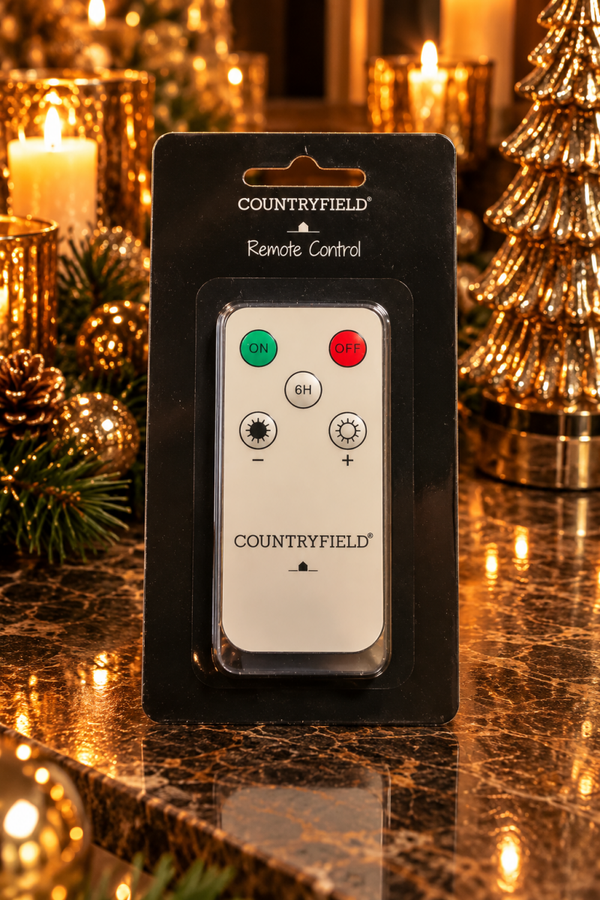 Countryfield – Universele Afstandsbediening voor LED Kaarsen | Met Timer & Dimfunctie