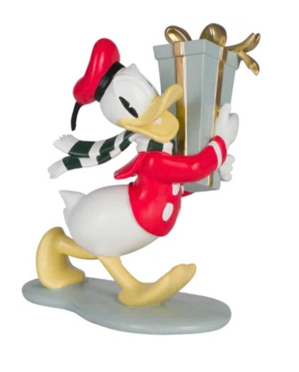 Disney Donald Duck – Kerstbeeld met Cadeau & Sjaal
