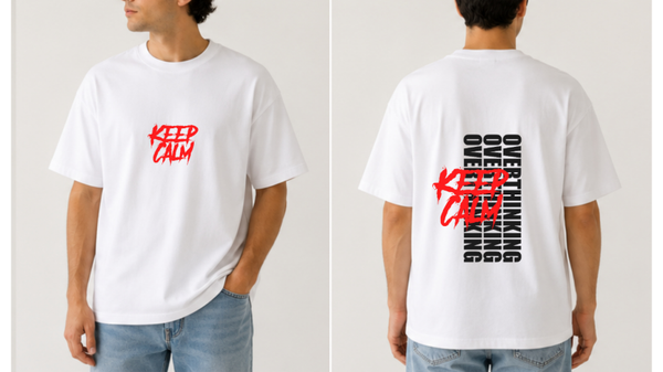 T-Shirt "Keep Calm" – Minimal Statement Shirt