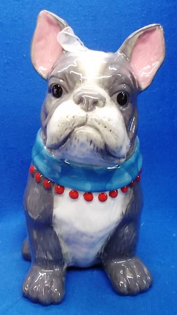 15739. Koekjespot van Franse buldog   VERKOCHT