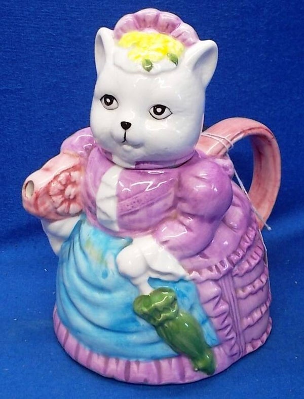 92460. Theepot Poes in paars