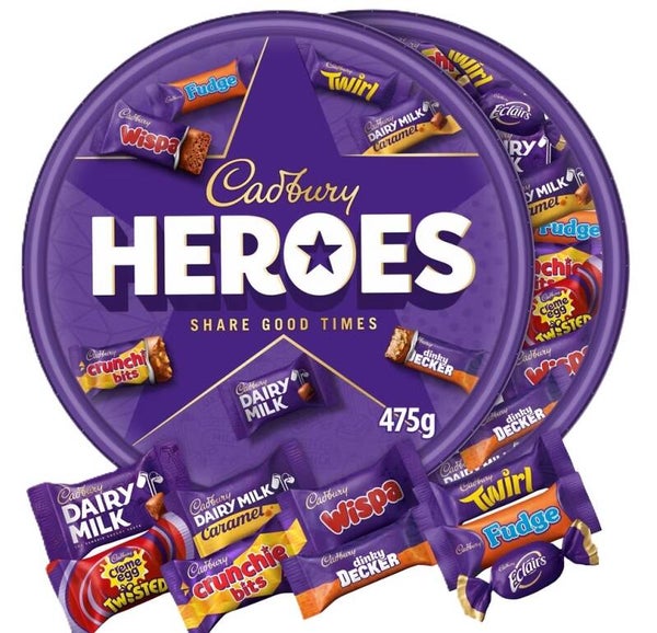 1011 Heroes van Cadbury, chocolade verrassing