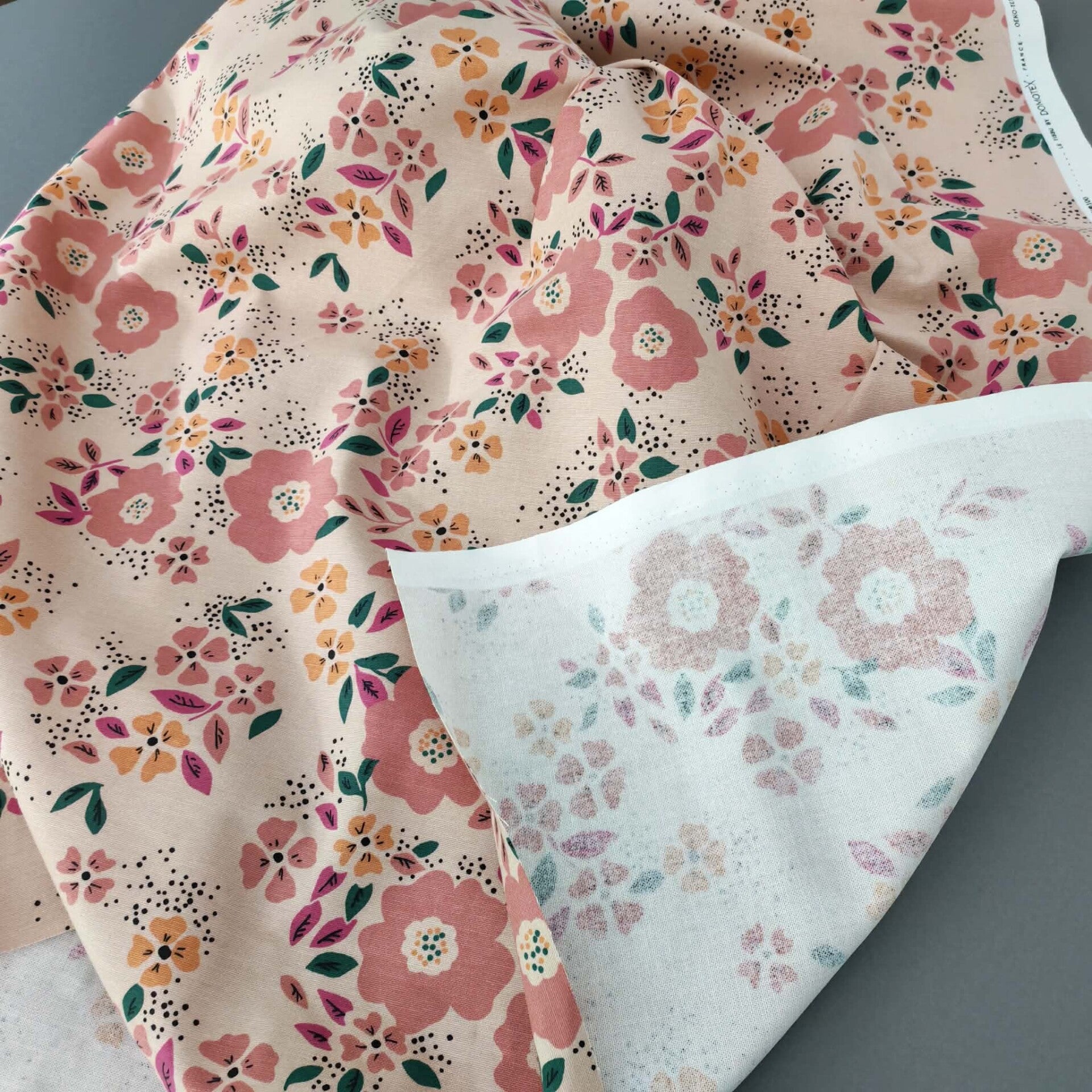 Coton demi natté rosalie vendu par 50cm