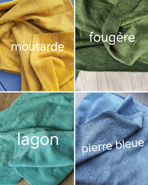 Lot 4 coupons micro éponge bambou vendu par 50cm
