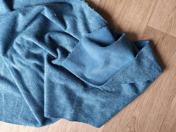 Tissu micro éponge bambou denim vendu par 50cm