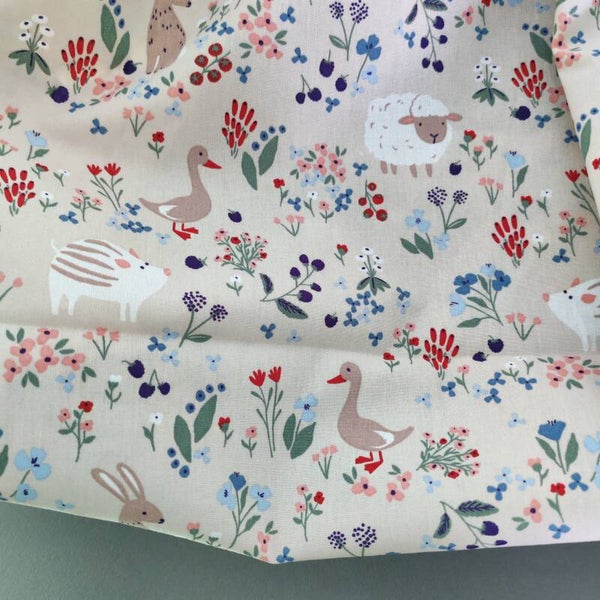 Coton motif  Ferme vendu par 50cm