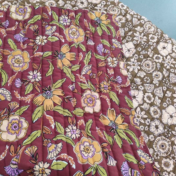 Tissu coton matelassé double face kaly