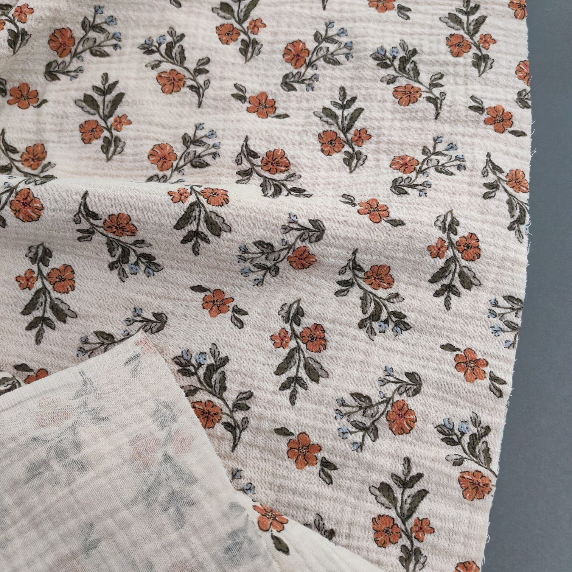 Tissu double gaze coton Lina vendu par 50cm