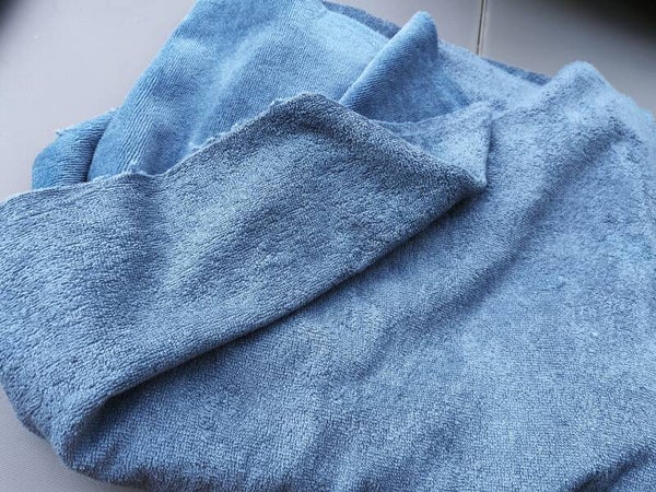 Tissu micro éponge bambou pierre bleue vendu par 50cm
