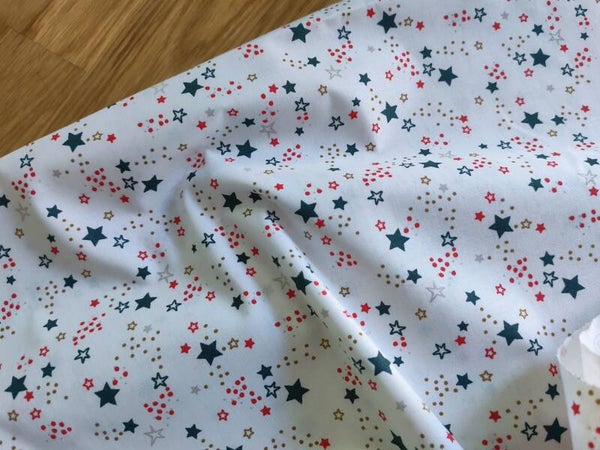 Tissu coton imprimé étoiles