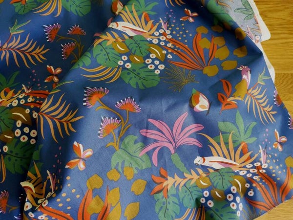 Tissu coton imprimé tropical