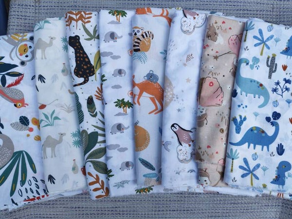 Tissu coton imprimé, motifs enfant