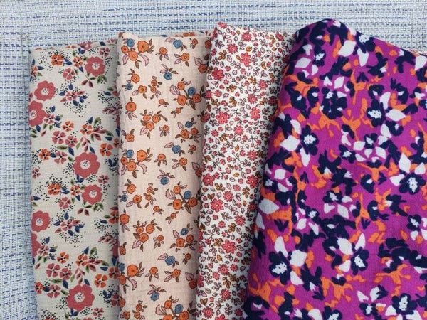 Tissu double gaze coton imprimé