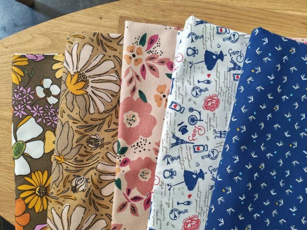 Tissu coton demi natté imprimé, promo