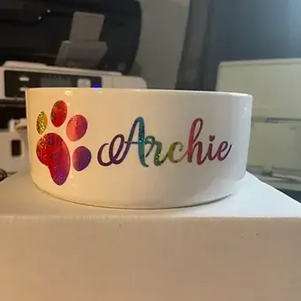 Personalised large dog bowl